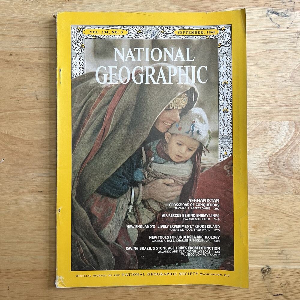 National Geographic Magazine Vintage September 1968 Afghanistan Archaeology